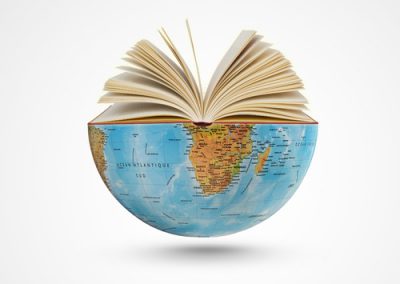 book on top of world